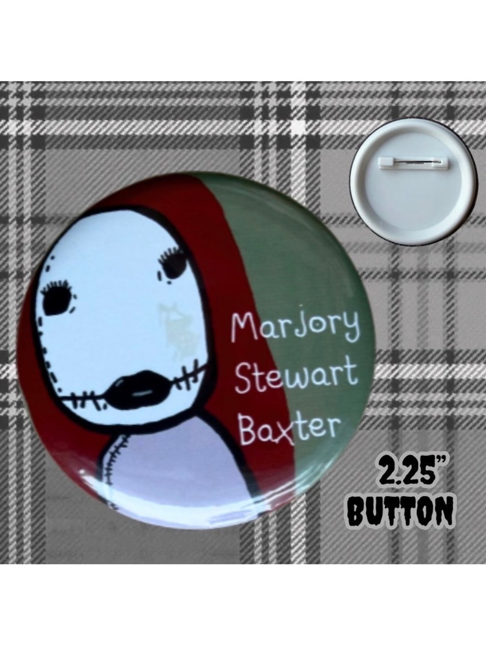 Salad Fingers “Marjory Stewart-Baxter” 2.25" Handmade Button